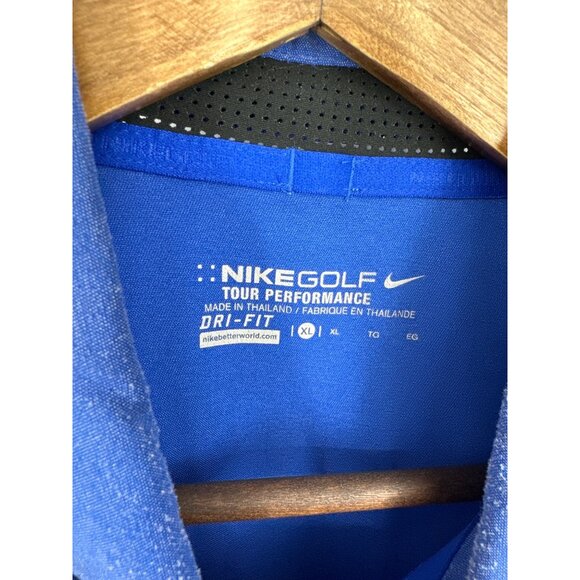 Nike Golf Tour Performance Blue Polo Shirt Dri-Fit Mens Activewear Size XL - Picture 5 of 12
